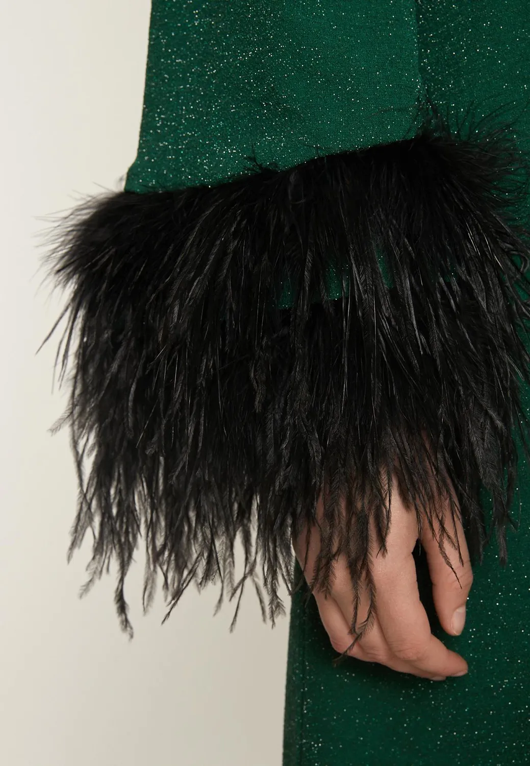 Ana Alcazar Onasa abito cocktail verde lurex