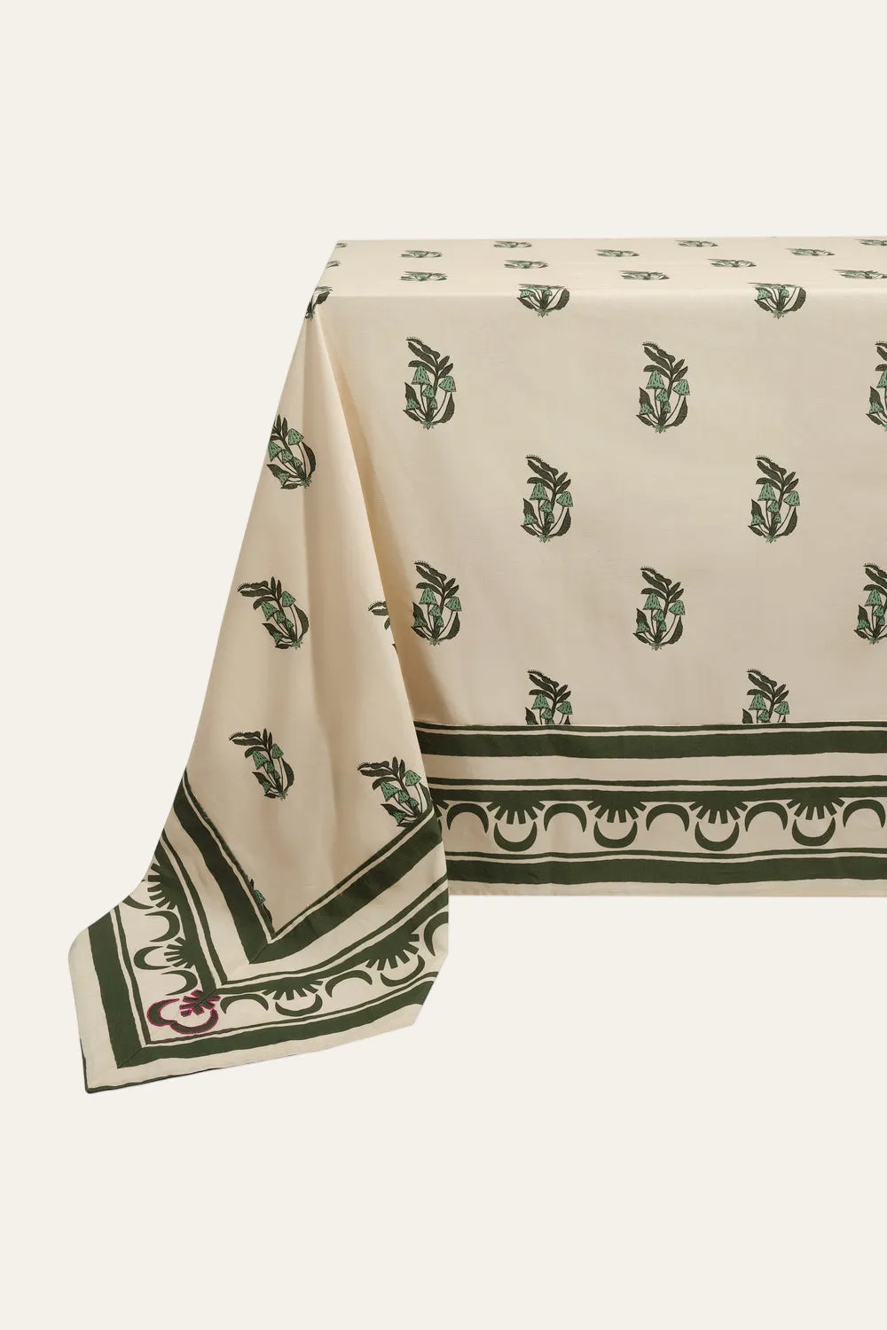Johanna Ortiz Gems Tropics tovaglia quadrata verde cotone