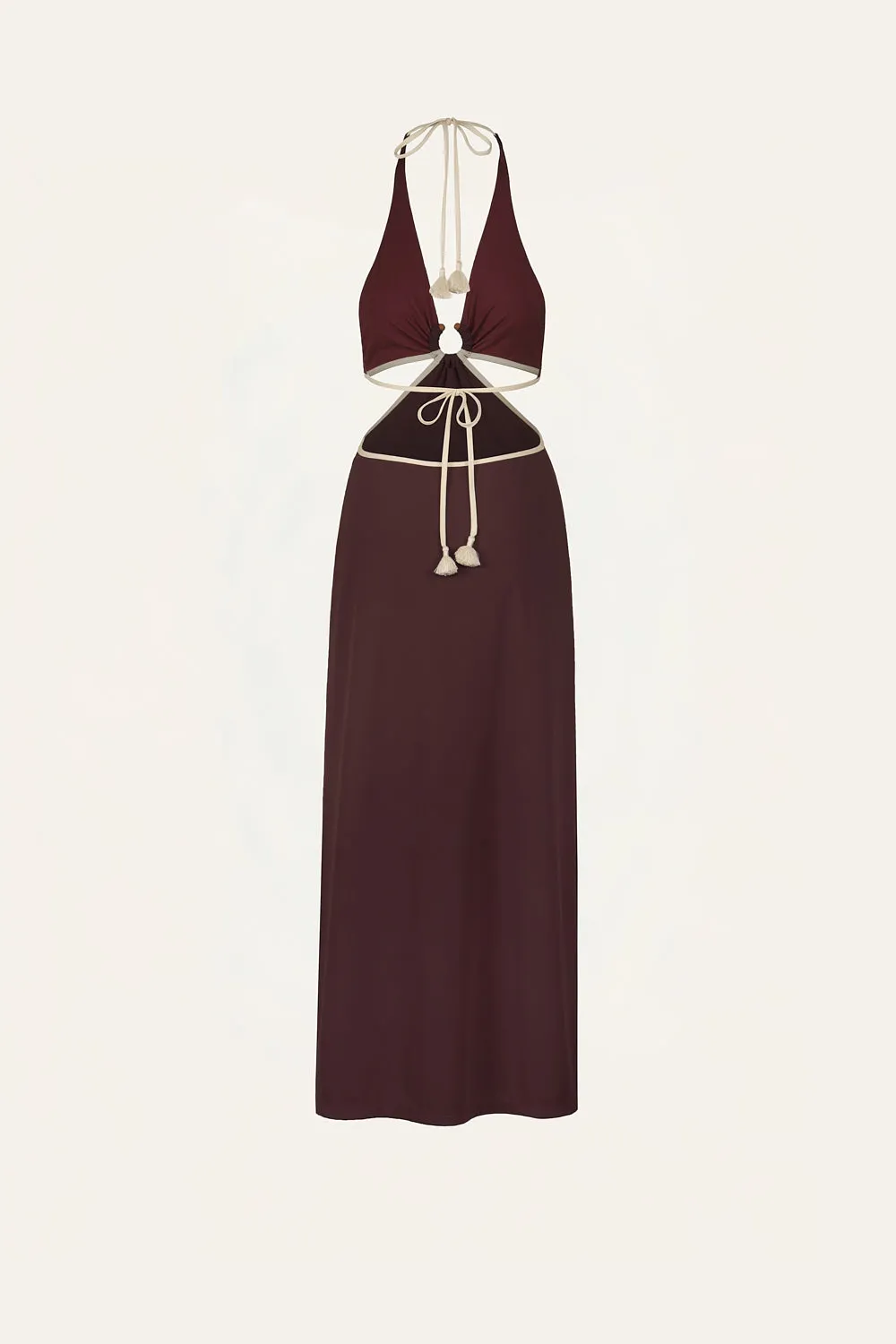 Johanna Ortiz Beautiful Paradigm Abito Midi Lycra Vino