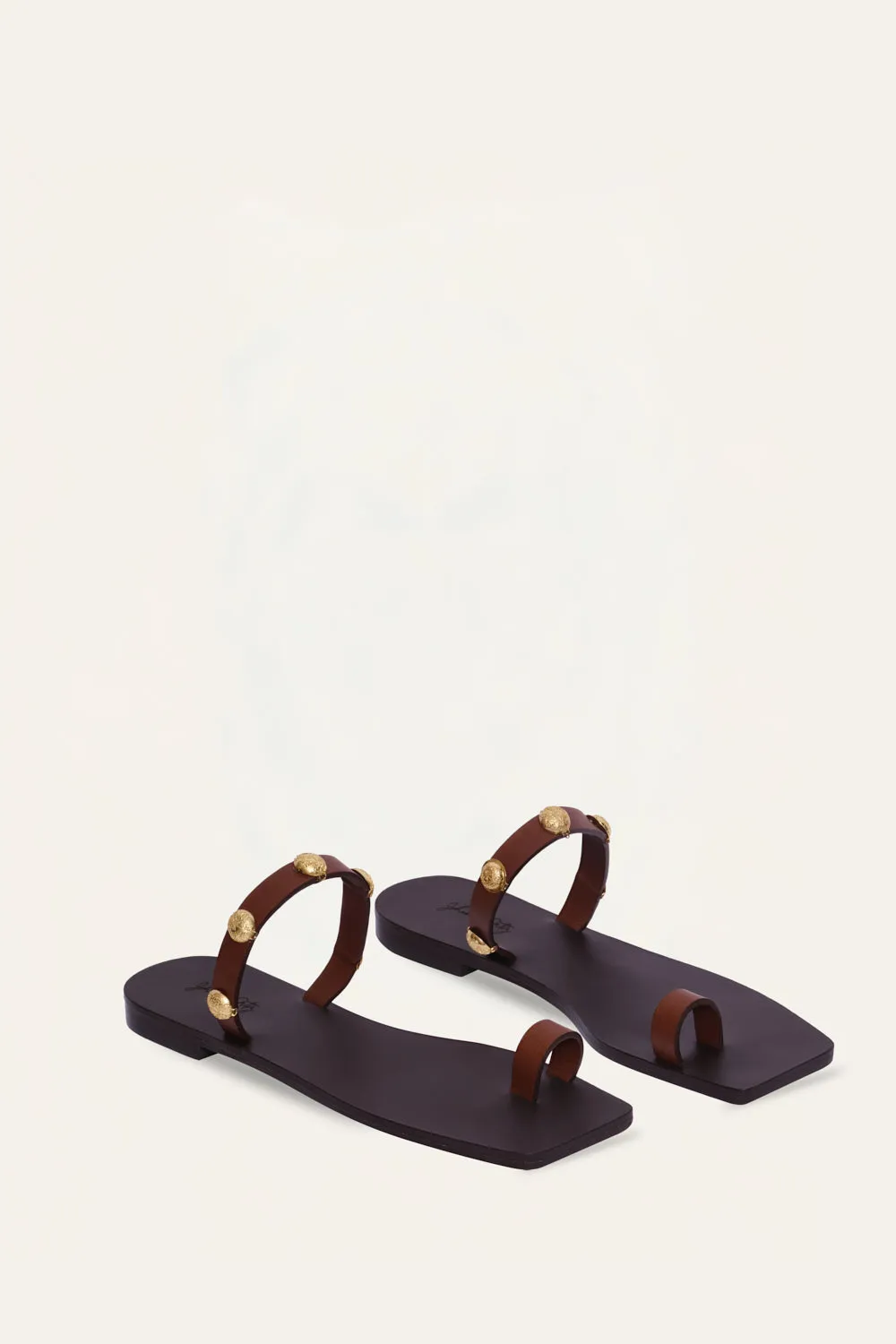Johanna Ortiz Jungle Luxe sandali cuoio marrone