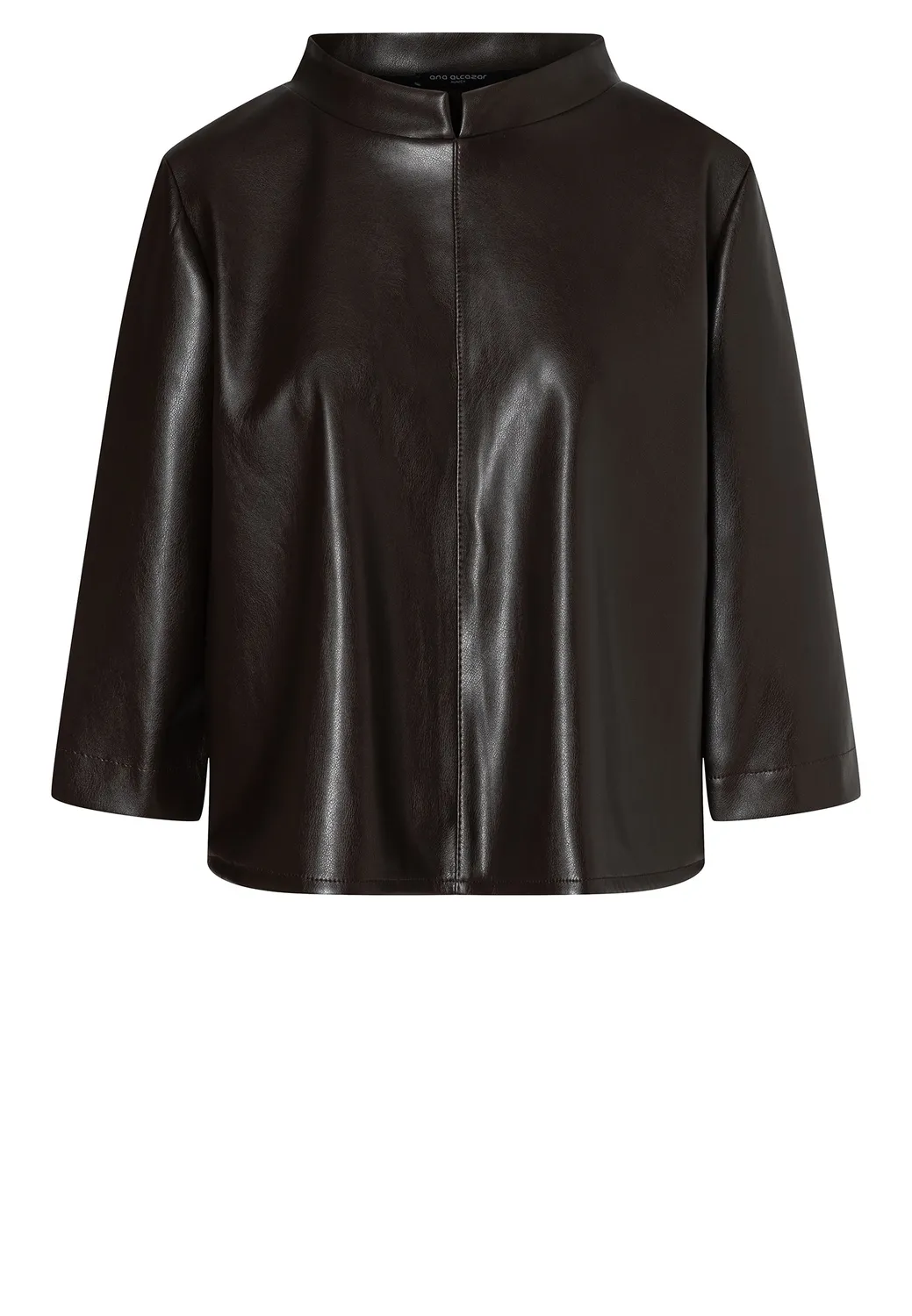 Ana Alcazar Enyras blusa ecopelle marrone espresso