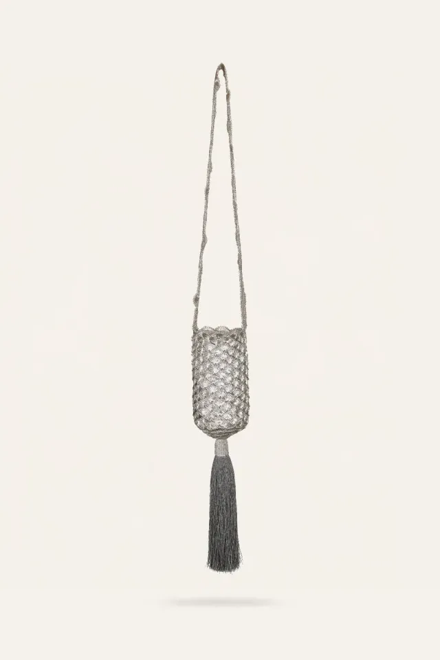 Johanna Ortiz Fate's Bouquet Mochila borsa rame argento