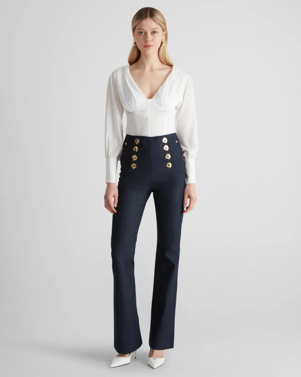 Violante Nessi Matisse Jeans Denim Blu Organico