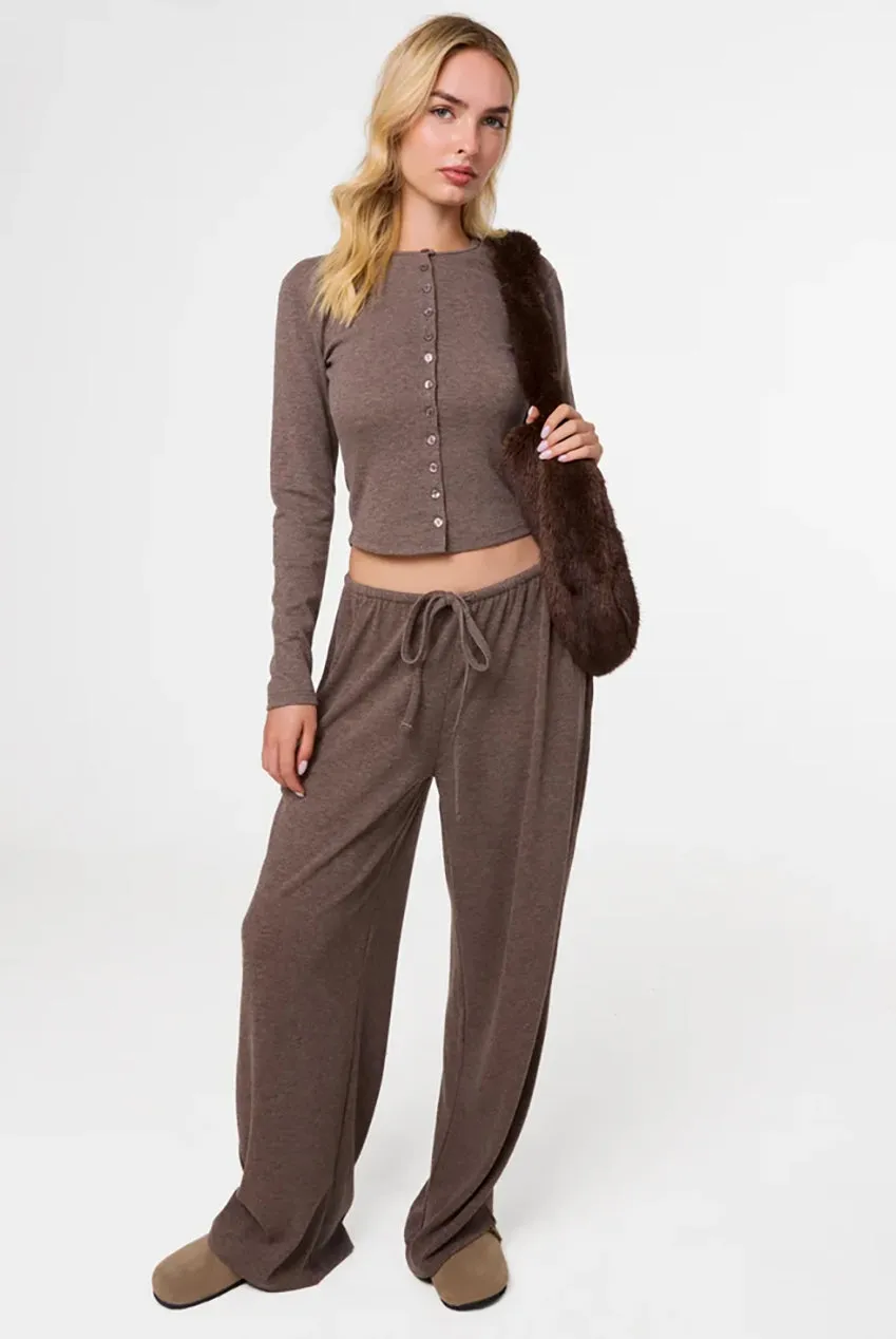Pink Vanilla Button Up cardigan mocha M coste abbottonato
