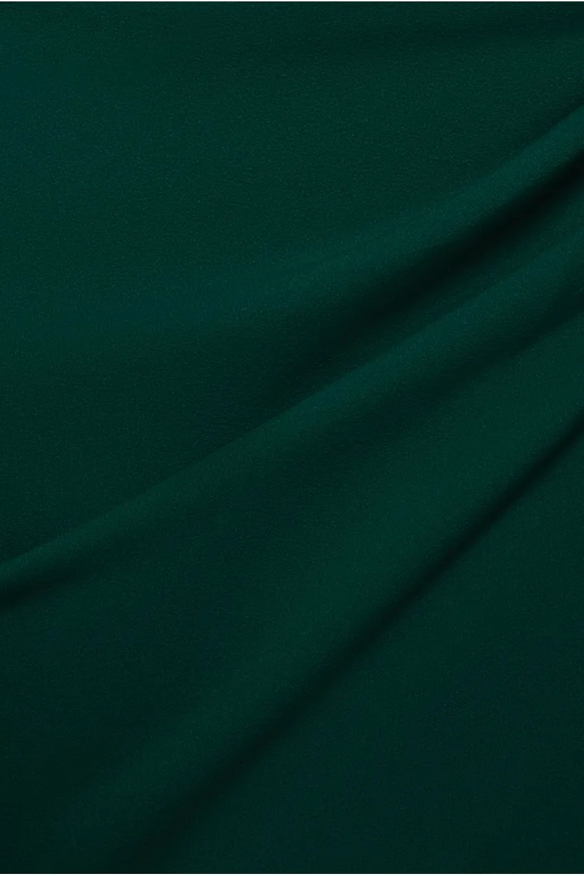 Goddiva One Shoulder Satin Band abito verde smeraldo
