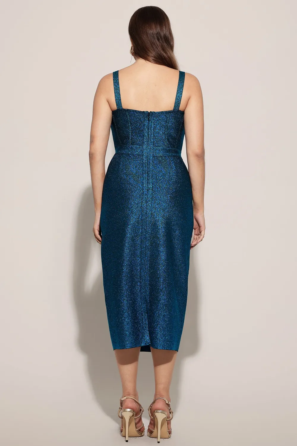 Bella Barnett Ziriy Abito Maxi Blu Scollo V