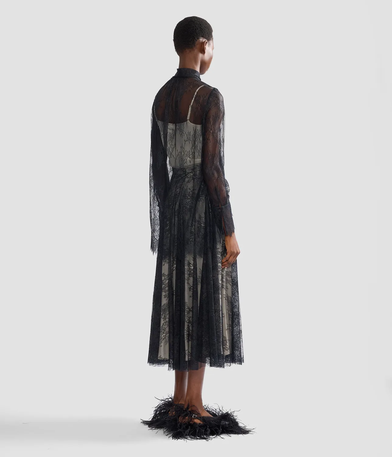 Erdem Floral Lace camicia pizzo collo fiocco