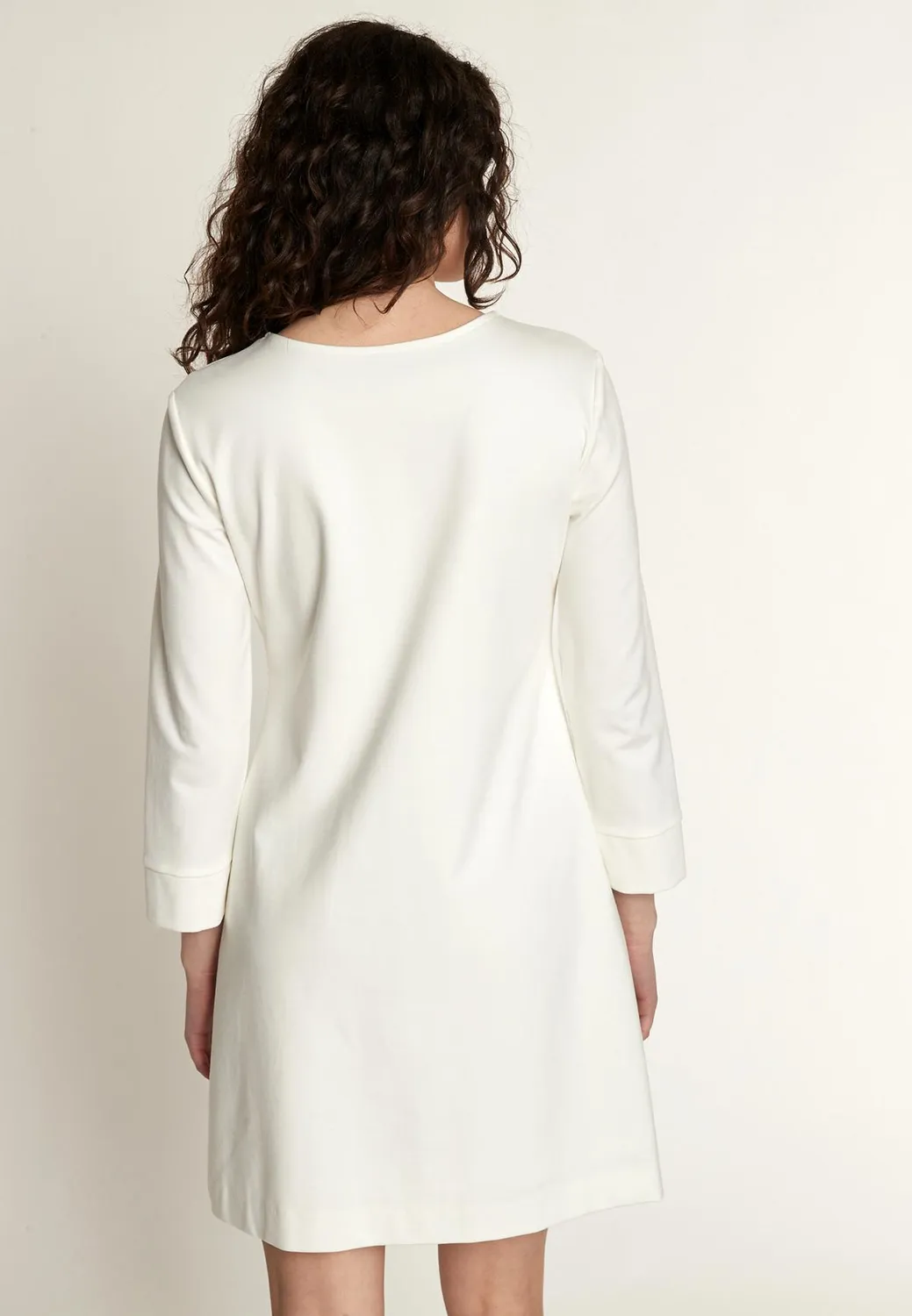 Ana Alcazar Kadony tunica jersey bianca svasata