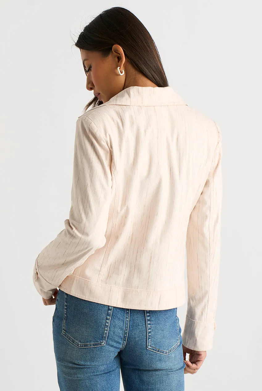 Gini London Moto giacca biker beige velluto taglia 12