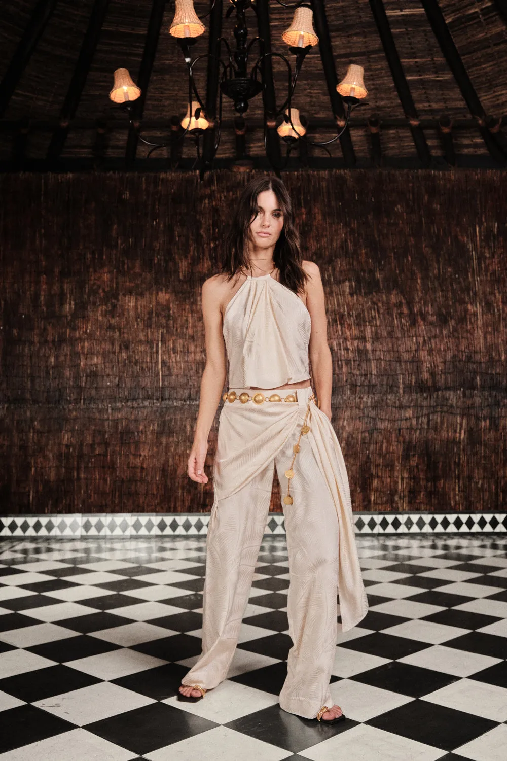 Johanna Ortiz The Root Top top ecru jacquard