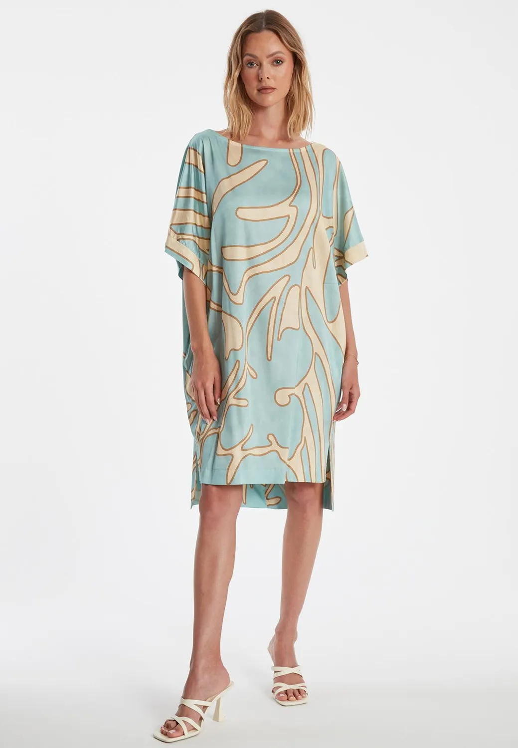 Ana Alcazar Zazilia abito fantasia azzurro oversize