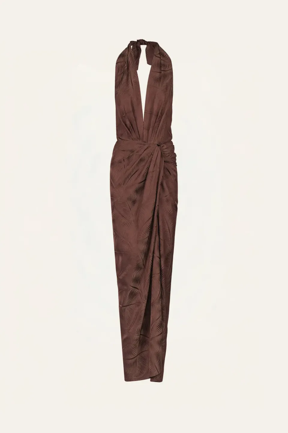 Johanna Ortiz Wildly Beautiful abito maxi halter marrone