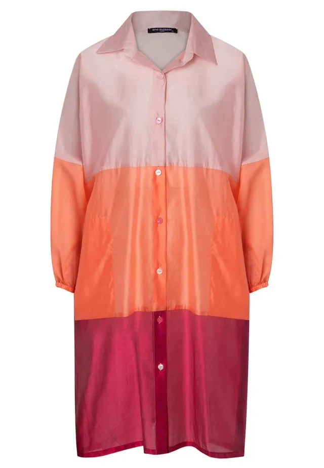 Ana Alcazar Waka camicia lunga lyocell multicolor