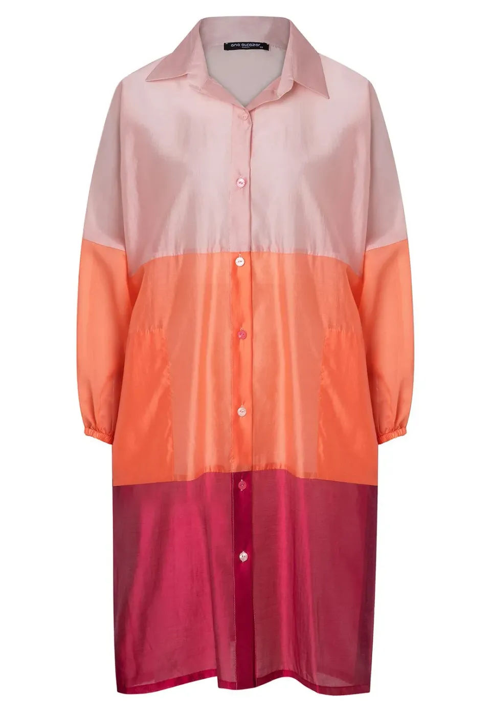 Ana Alcazar Waka camicia lunga lyocell multicolor