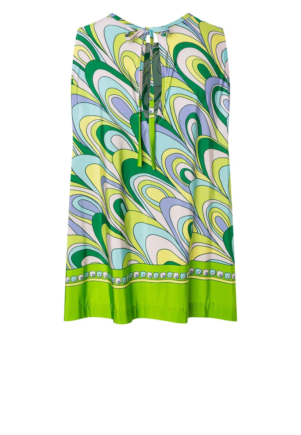 Ana Alcazar Lossy Top Stampa Retro Verde