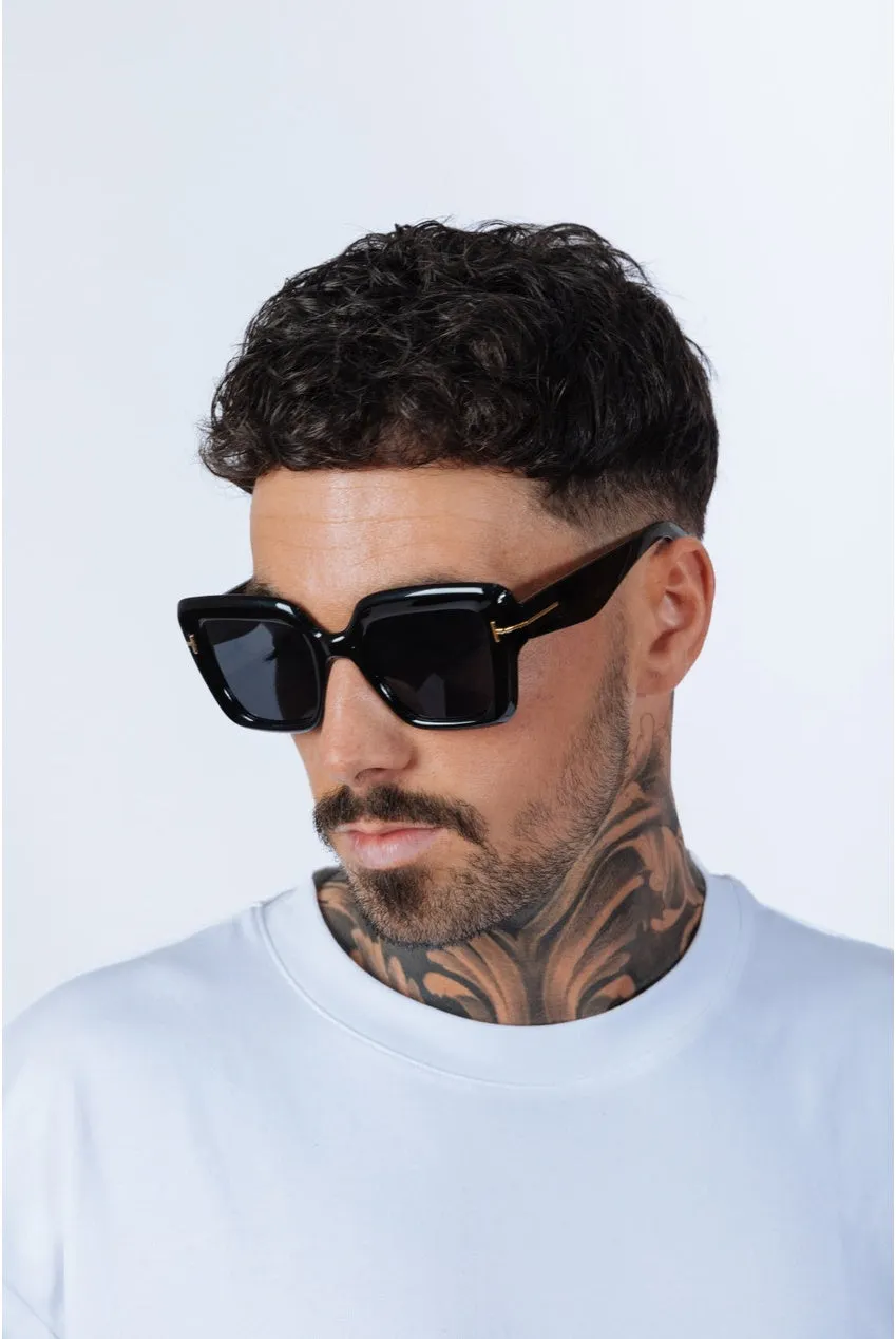 SVNX Bold Square occhiali da sole neri UV400 categoria 3