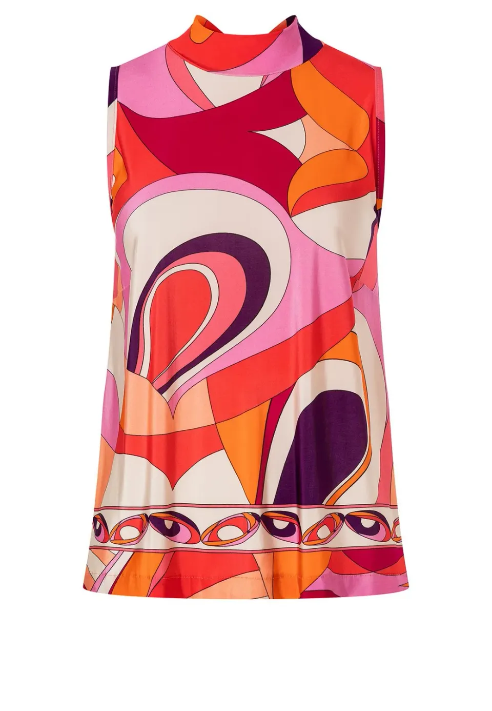 Ana Alcazar Prany top jersey fantasia collo coreano