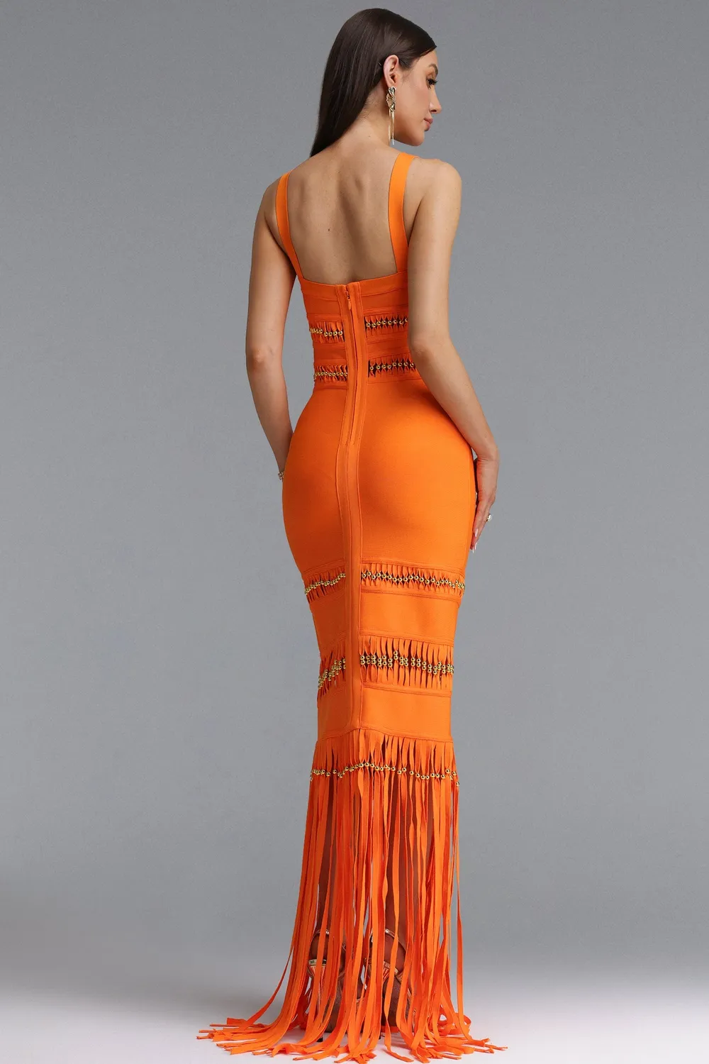 Bella Barnett Shanley Chic Contour abito maxi arancione