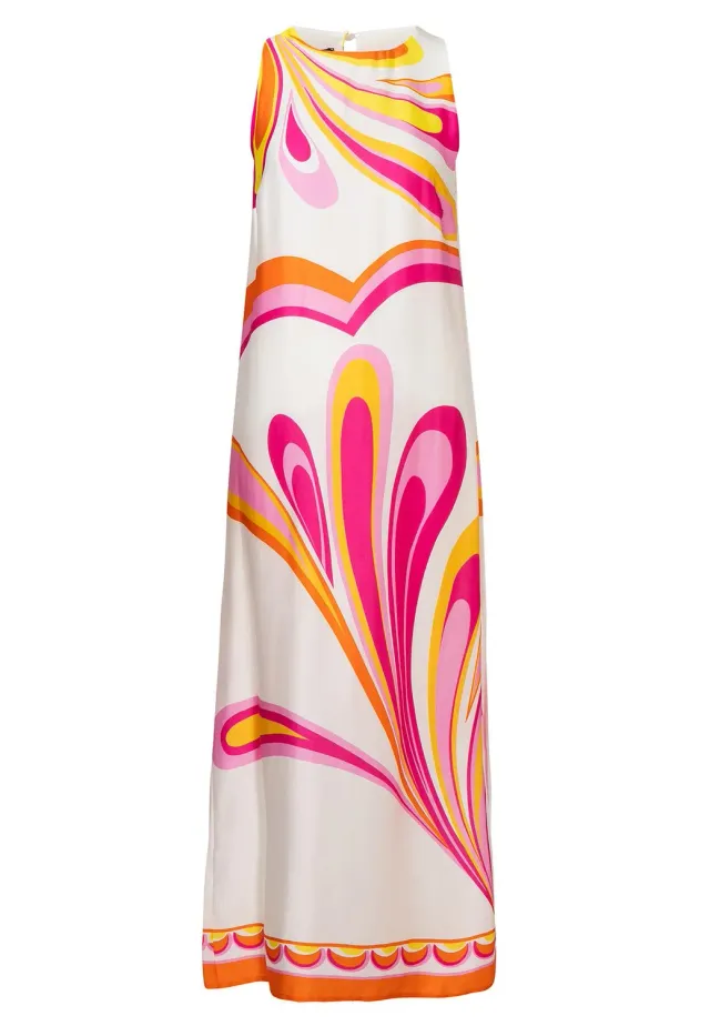 Ana Alcazar Rebea abito lungo fiori spacco viscose
