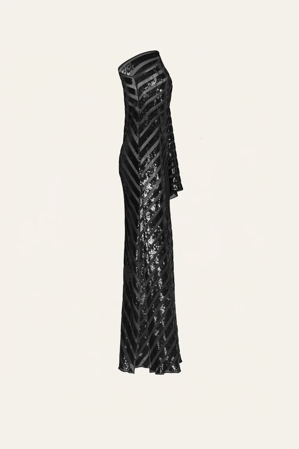 Johanna Ortiz Nanyehi abito midi paillettes nero
