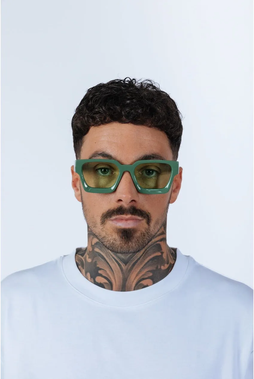 SVNX Square Retro occhiali da sole verde menta taglia unica
