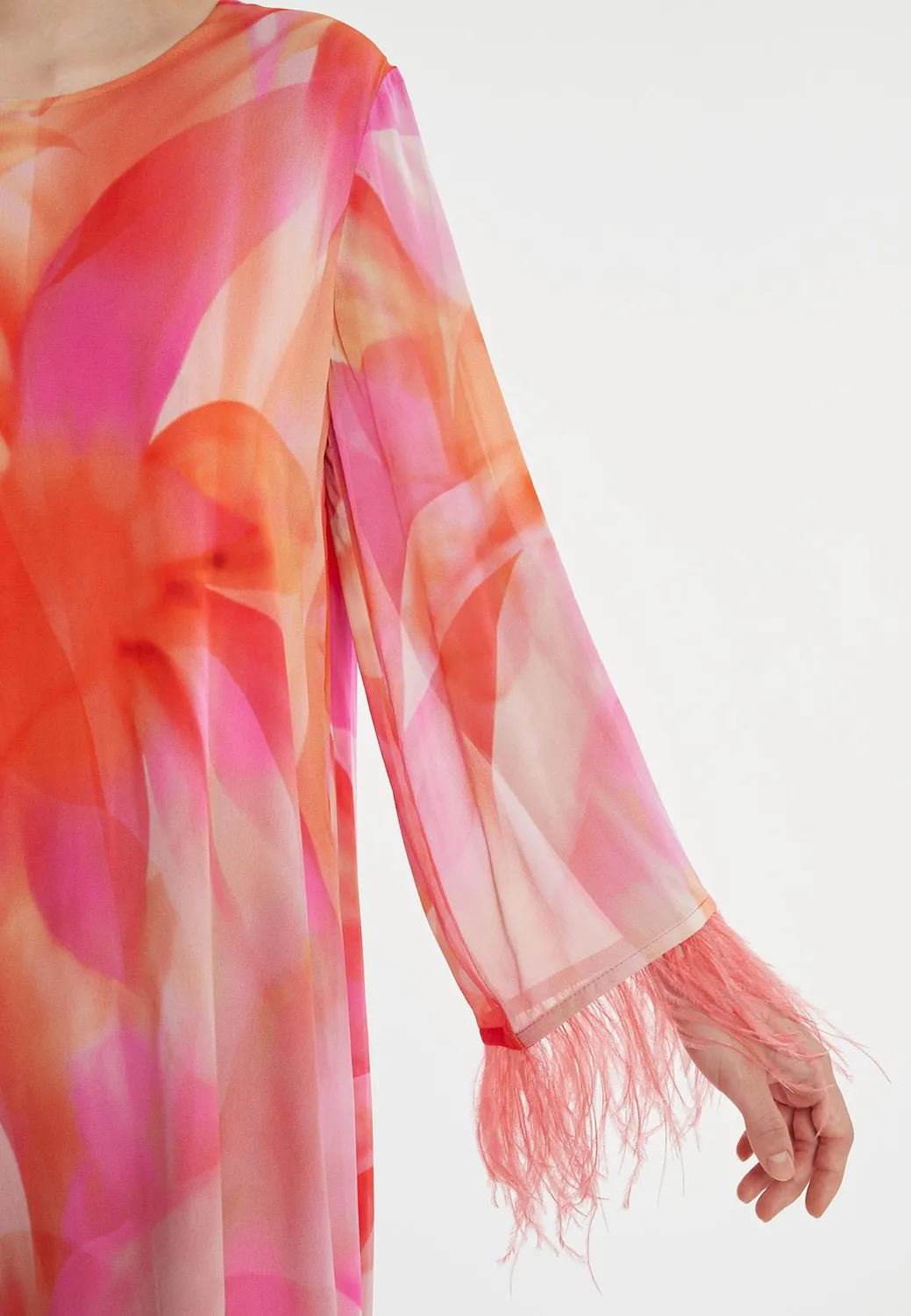 Ana Alcazar Zelmia abito tunica chiffon floreale