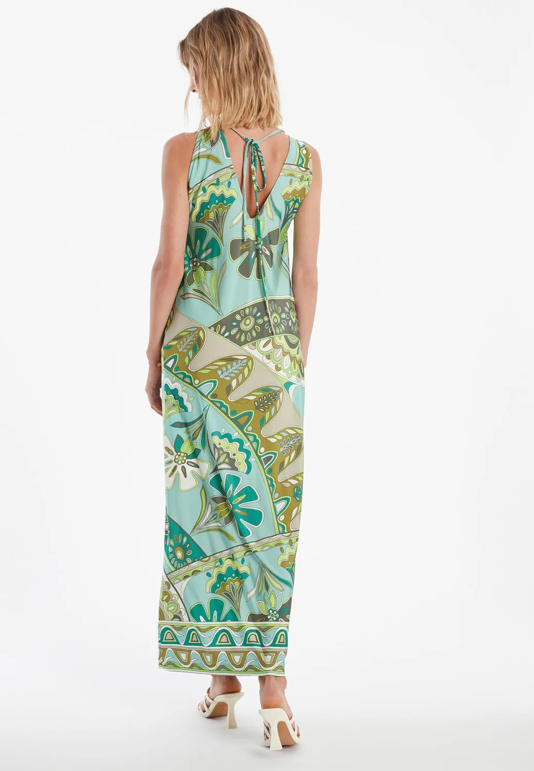 Ana Alcazar Zimoa vestito lungo viscosa floreale