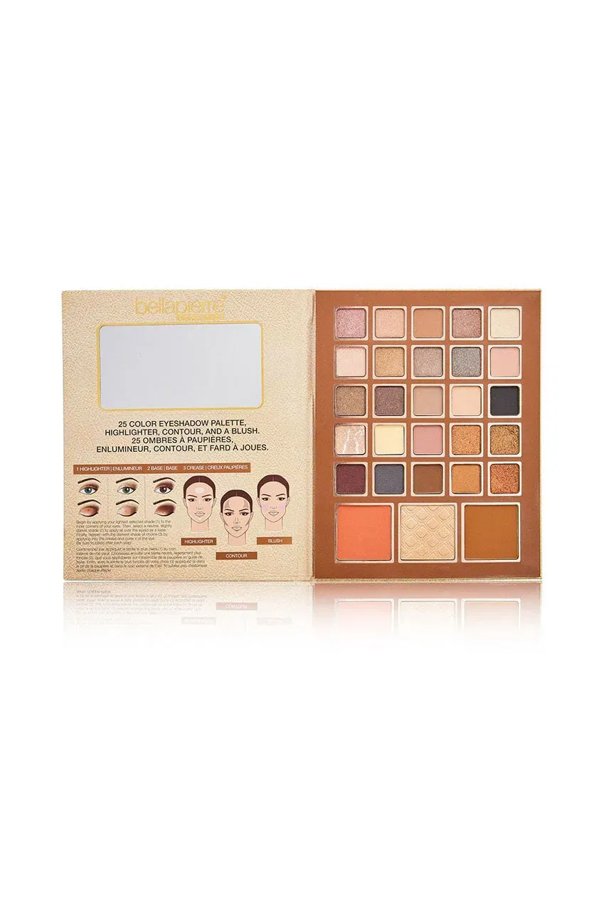 Bellapierre Face Eye Book palette nude ombretti viso opaca