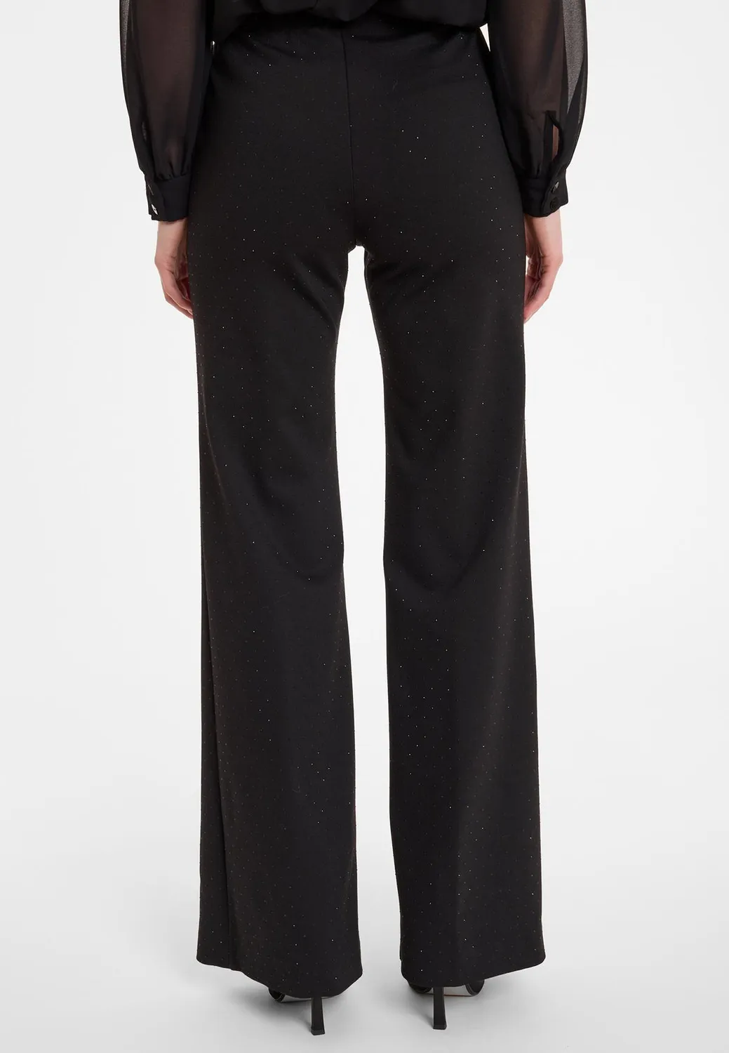 Ana Alcazar Abosa pantaloni svasati neri strass