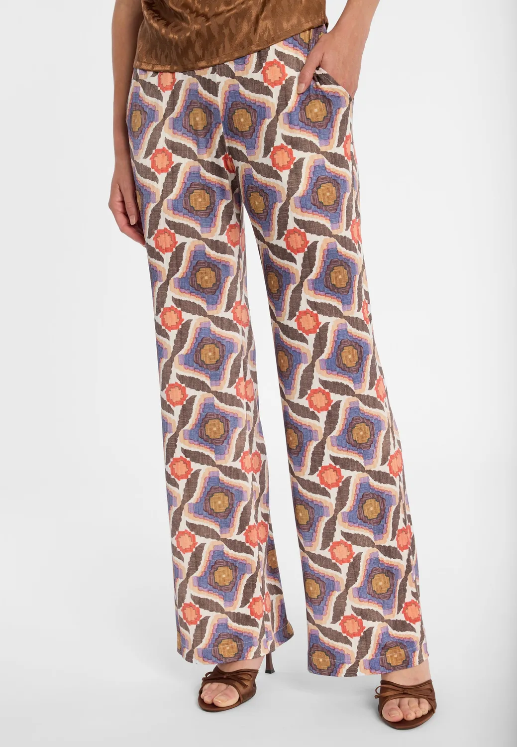 Ana Alcazar Dolve pantaloni fantasia viola mesh