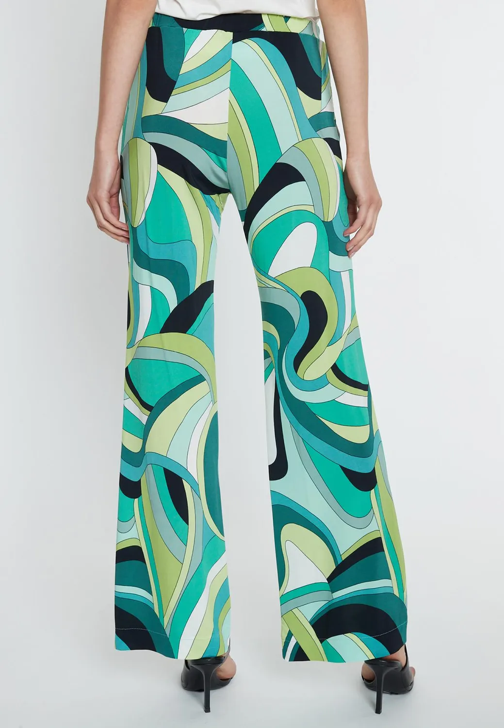 Ana Alcazar Rico pantaloni fantasia taglie 34-44 verde retro