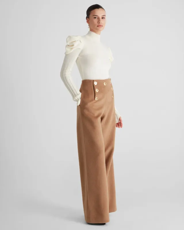 Violante Nessi Tano pantaloni cammello baby camel
