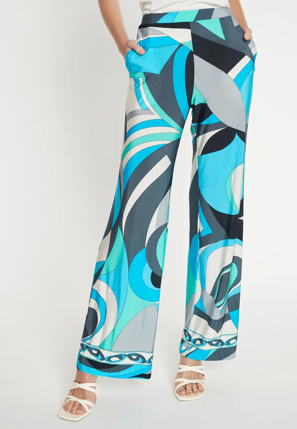 Ana Alcazar Lotti pantaloni fantasia retrò blu