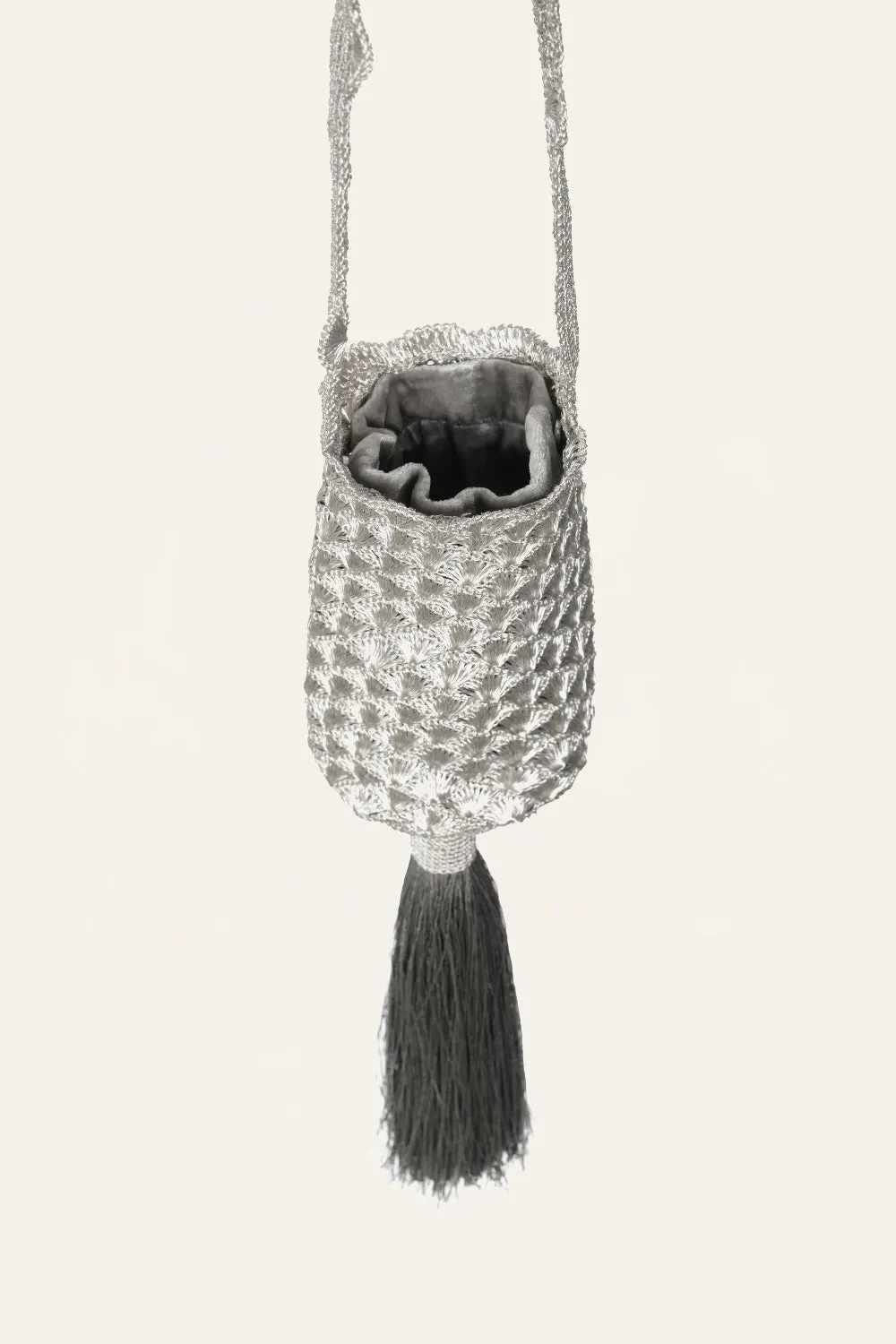 Johanna Ortiz Fate's Bouquet Mochila borsa rame argento