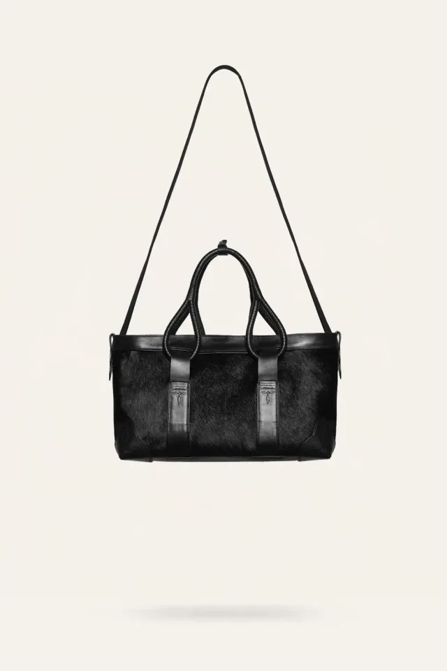 Johanna Ortiz The Fortuna borsa tote pelle nera