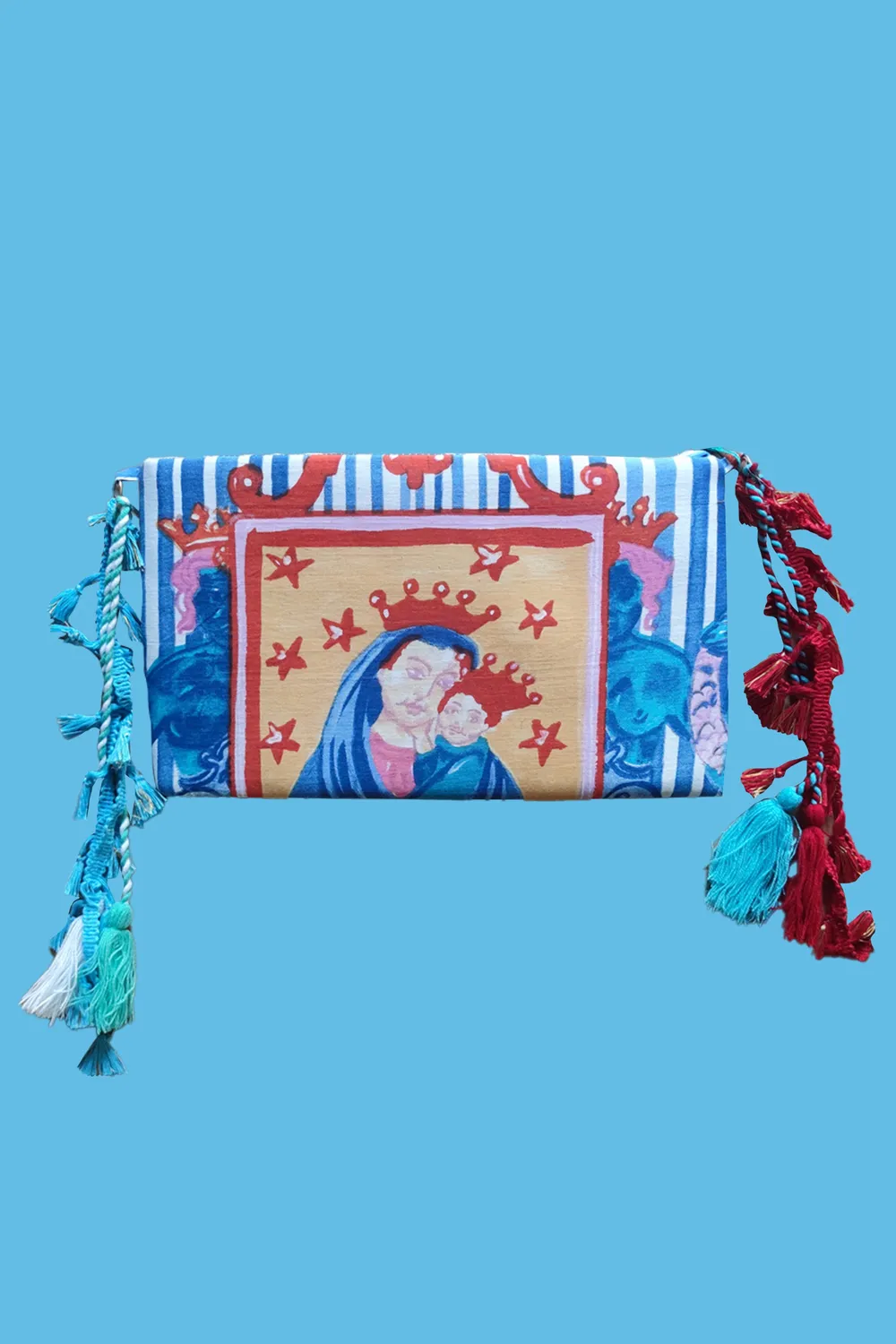Antica Sartoria DV1706 pochette borsa cotone turchese