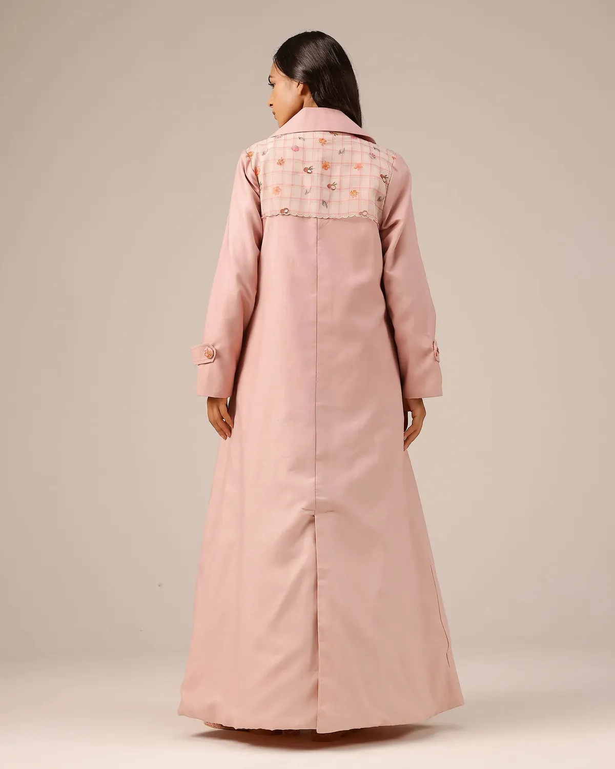 Our Dve Melon Muse giacca rosa lino lunga