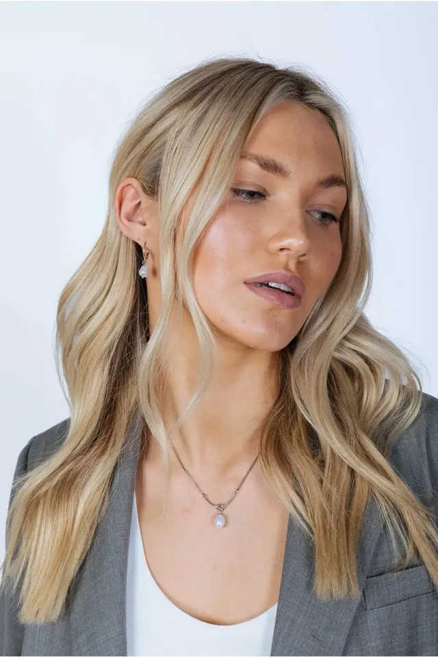 SVNX Baroque Oval Pearl collana argento