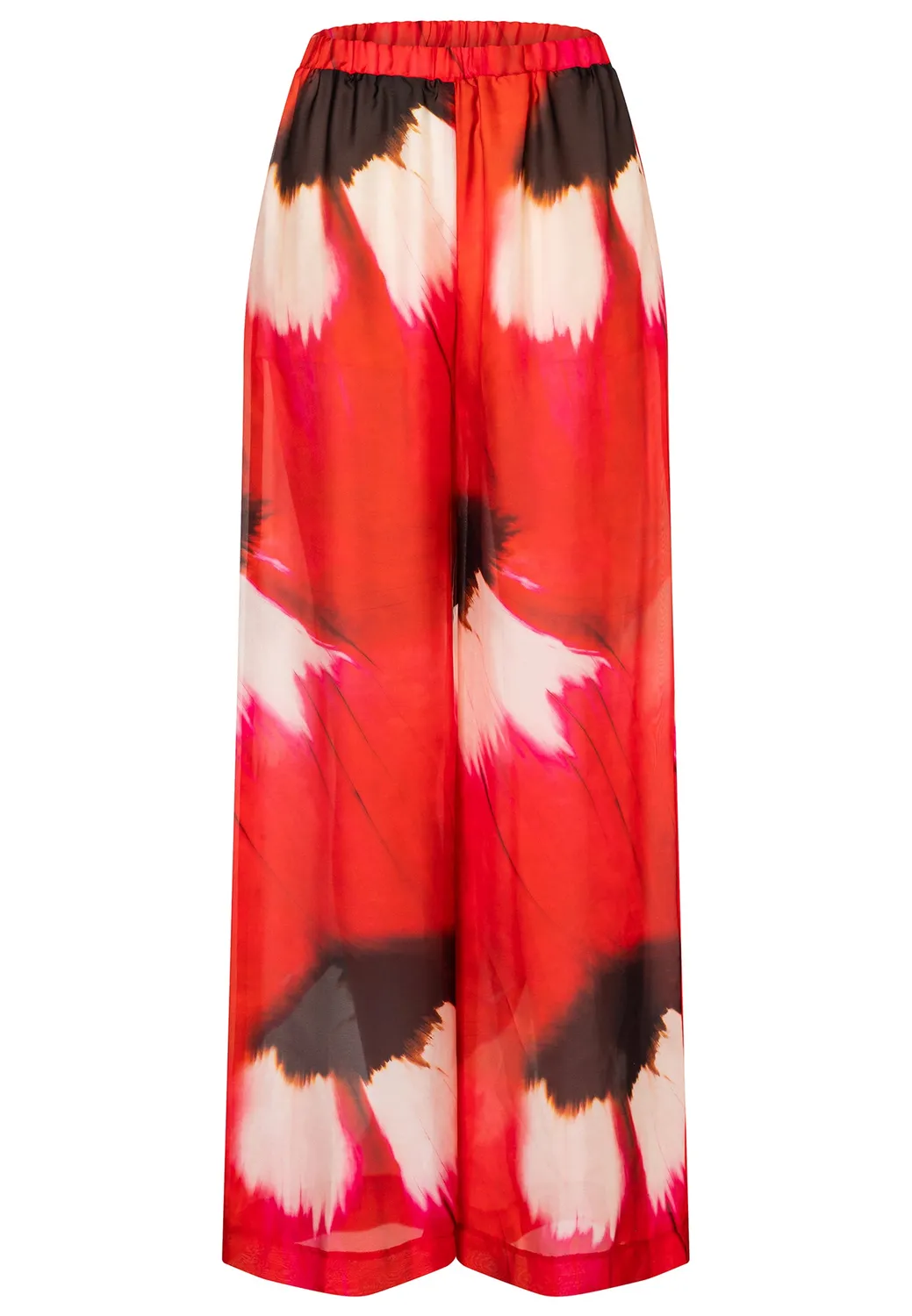 Ana Alcazar Dolth pantaloni palazzo chiffon rossi