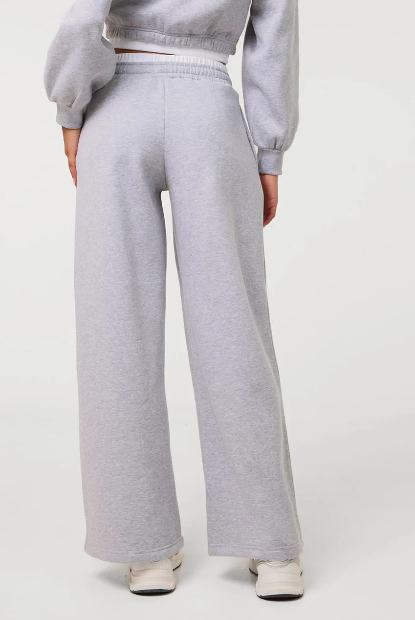 Pink Vanilla Contrast Waist joggers grigi gamba larga S-L