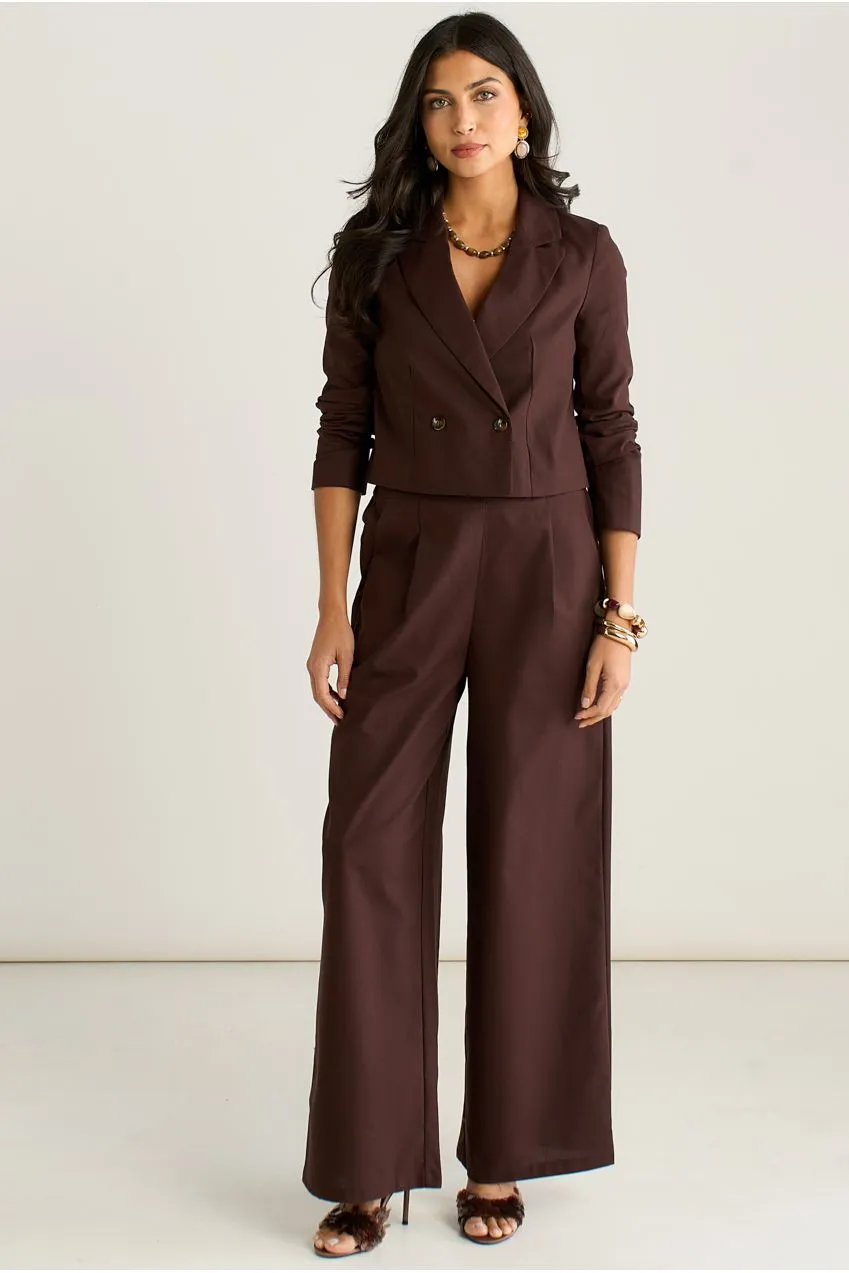 Gini London GL2228 giacca marrone doppiopetto lino