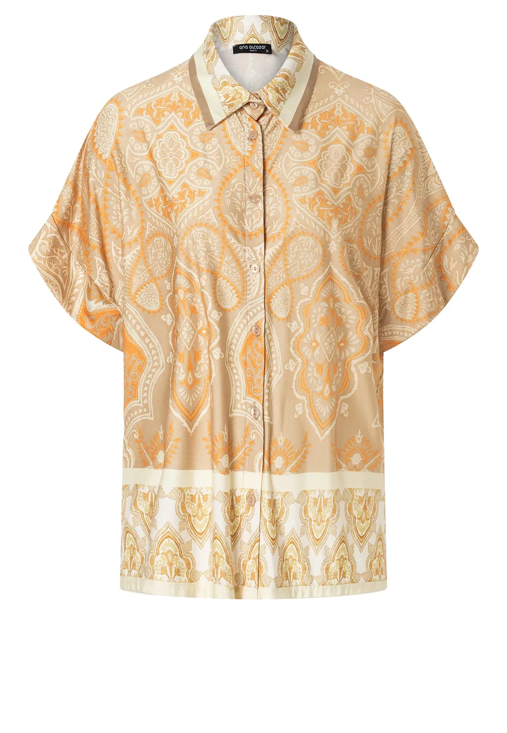 Ana Alcazar Doremio blusa gialla paisley maniche corte