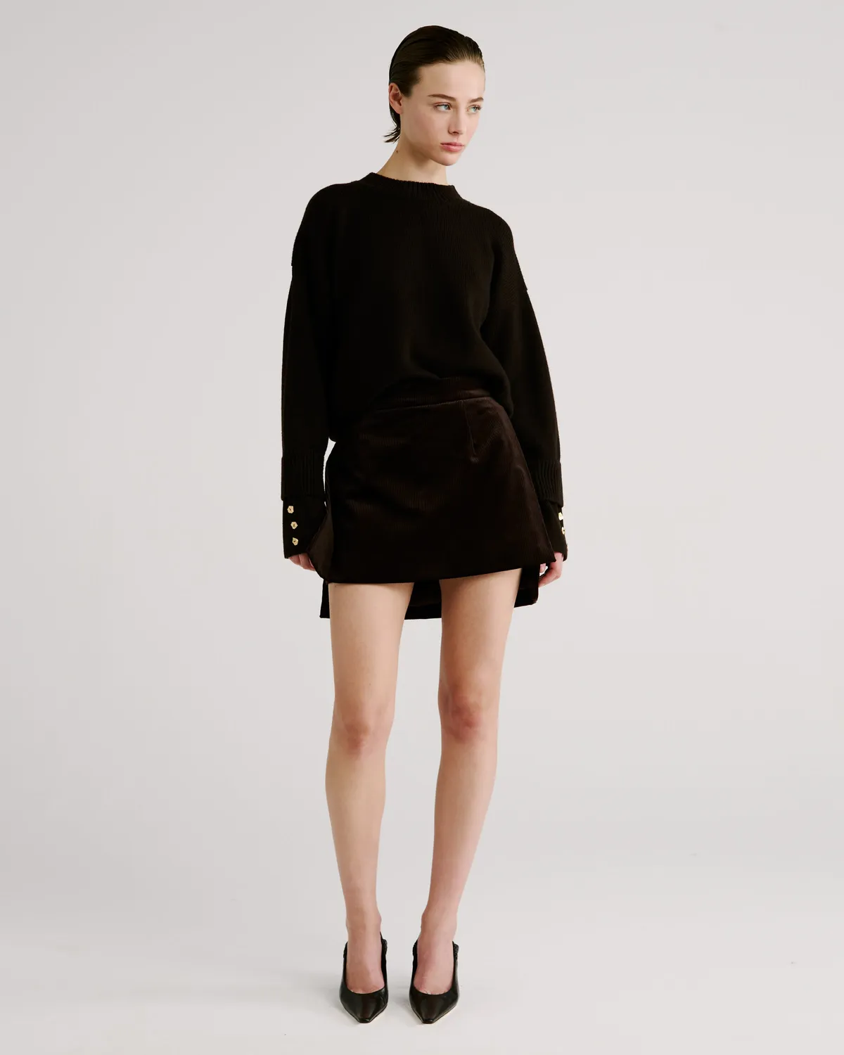 Violante Nessi Aaron maglione Cashwool marrone