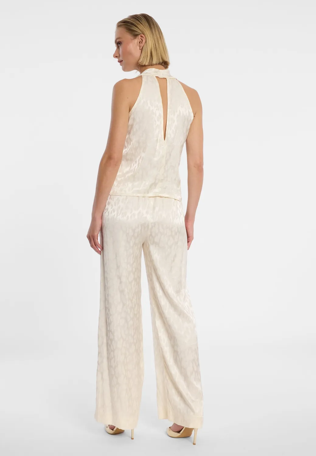 Ana Alcazar Dreya top raso bianco collo a cappuccio