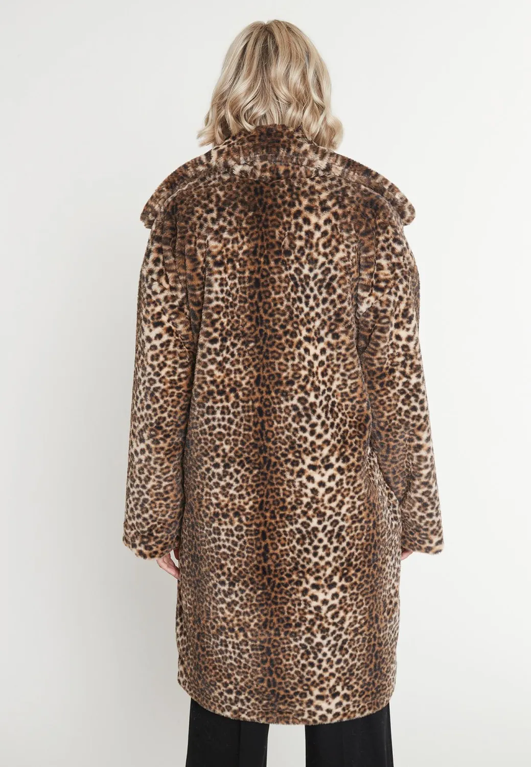 Ana Alcazar Mabel cappotto pelliccia leopardata