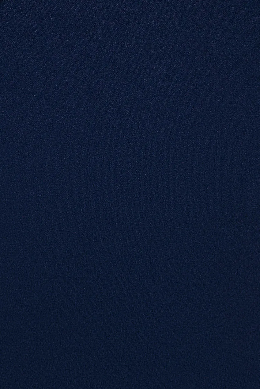 Goddiva One Shoulder Satin Bow abito lungo blu navy