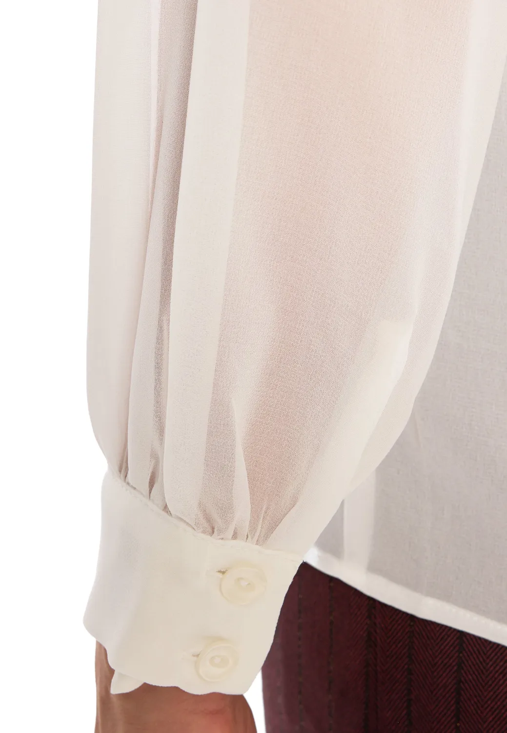 Ana Alcazar Cosala camicia chiffon bianca fiocco