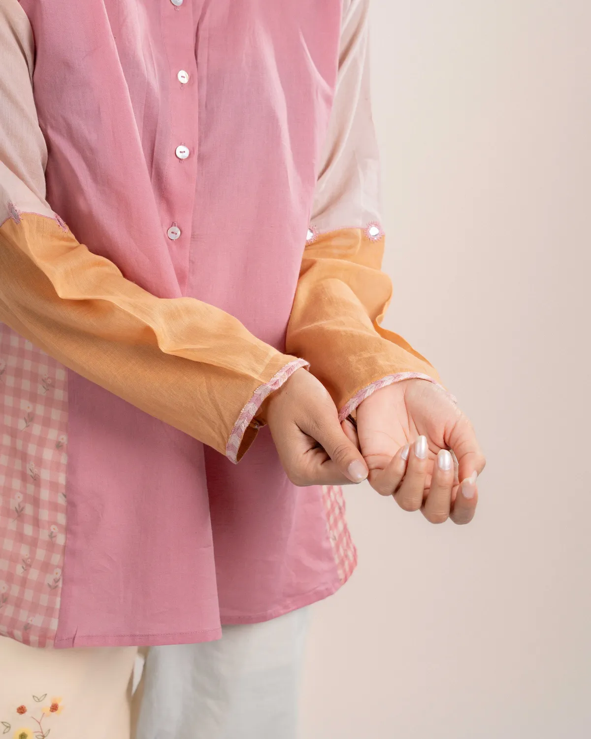 Our Dve Lyra Shirt camicia rosa flesh cotone donna