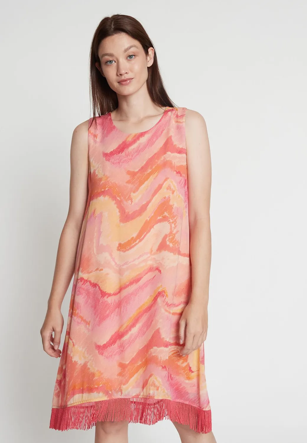 Ana Alcazar Refoni abito corto chiffon frange