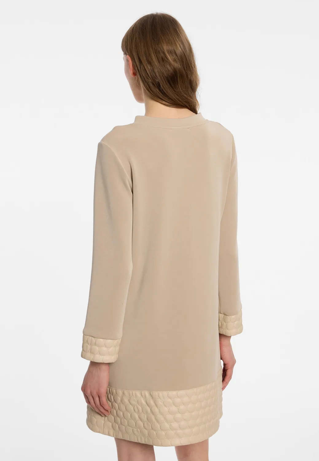 Ana Alcazar Enza abito tunica jersey trapuntato crema